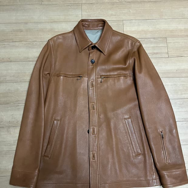 소프넷 디어스킨 레더자켓 s