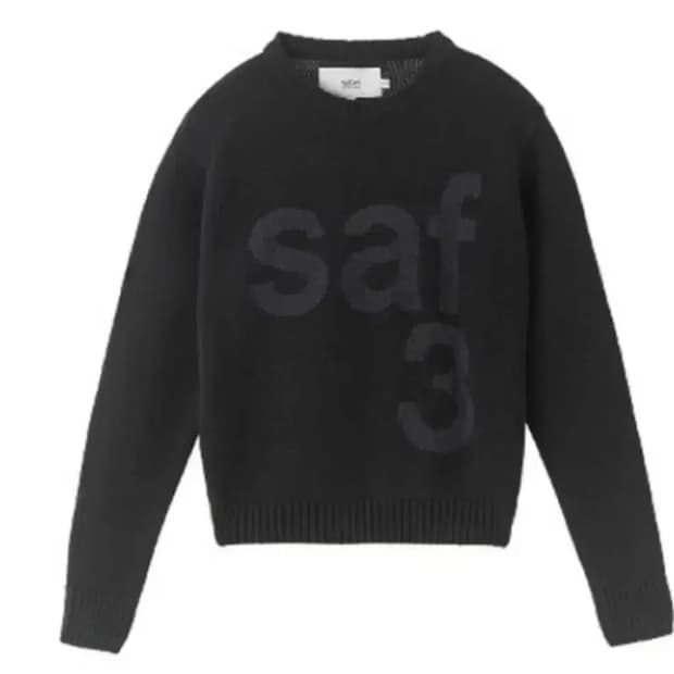 사파리스팟 우먼 1/2 베이직 사파리 니트 블랙