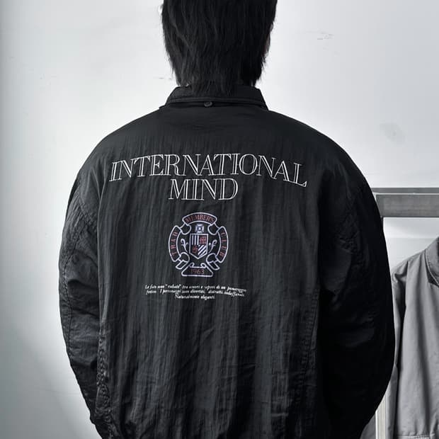 맨즈 클럽 90‘s 인터네셔널 마인드 나일론 봄버 자켓