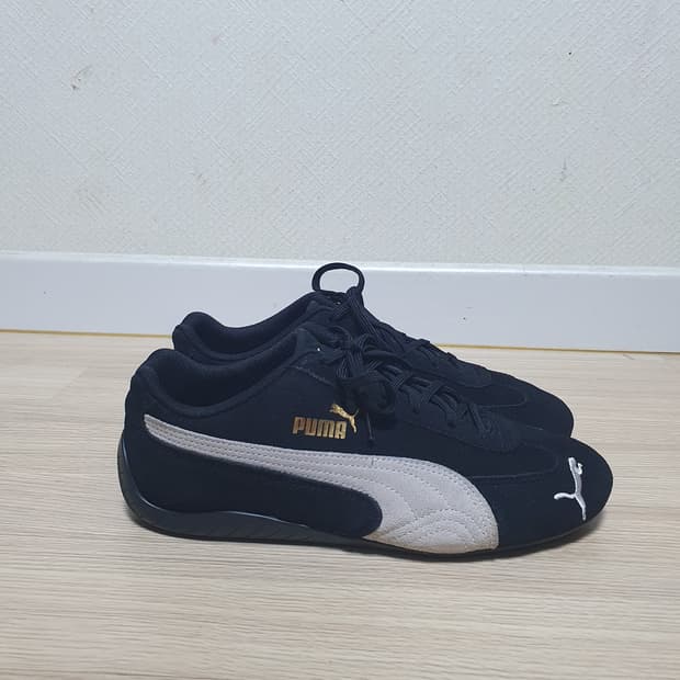 푸마 스피드캣 블랙 스웨이드 스니커즈 255