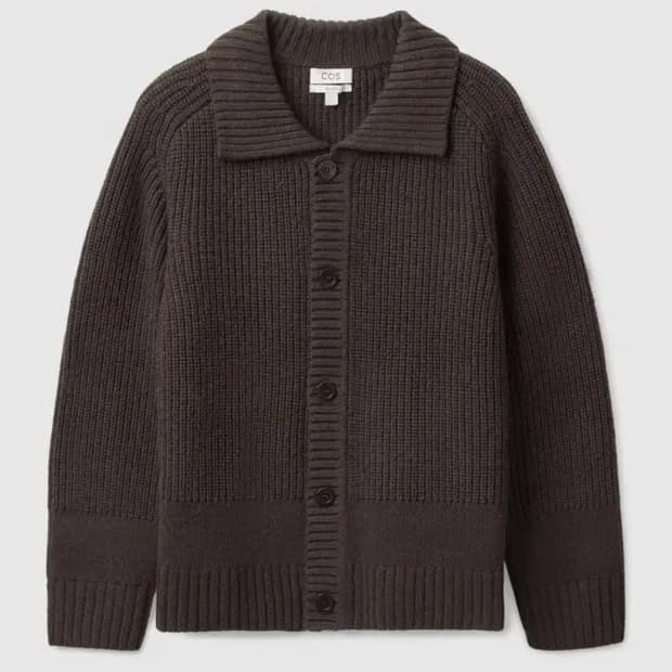 코스 cos 리브드 니트 울 가디건