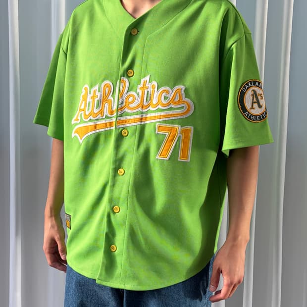 [XL]MLB 올드 오클랜드 애슬레틱스 베이스볼 져지 유니폼