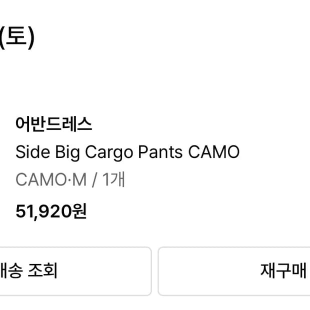 어반드레스 빅카고 팬츠