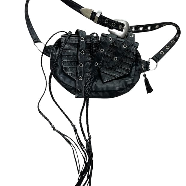 KIMYO GEM STUDDED MINI BAG 키묘 레더 미니 벨트백