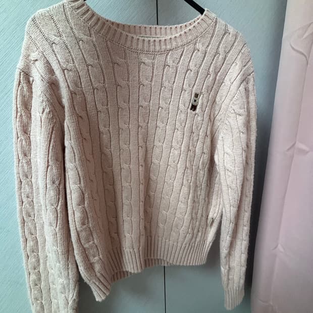 후아유 니트 핑크