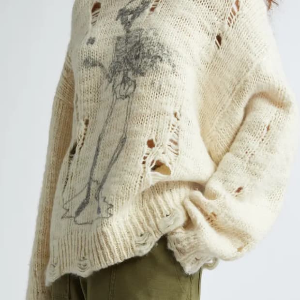 R13 distrssed knit sweater 니트