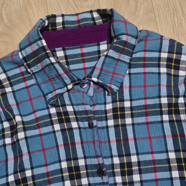 Tsumori Chisato 츠모리치사토 주름 체크 셔츠 