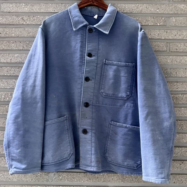 [L]90's 빈티지 워싱 몰스킨 프렌치 워크자켓