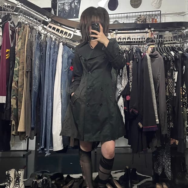 버버리 블랙 트렌치 코트