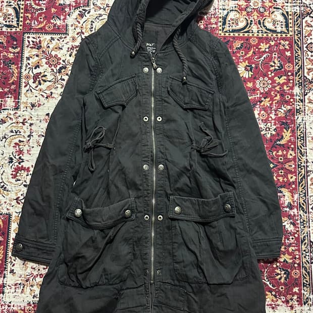 h&t 블랙 스트랩 야상