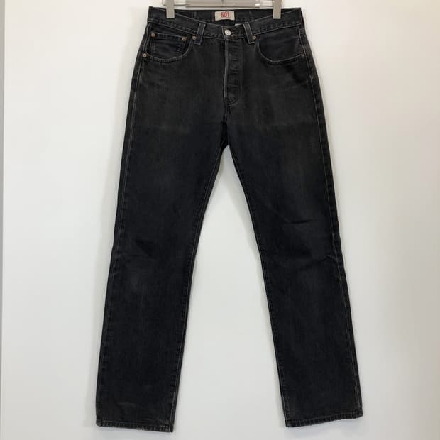 00s 리바이스 501 스트레이트 레그 흑청데님진 31-32 