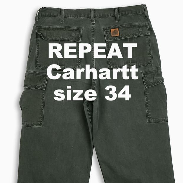 빈티지 칼하트 카고 워크 팬츠 34 인치 CH1483501