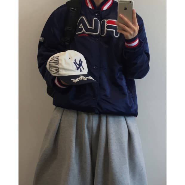 Fila 휠라 빅로고 올드스쿨 스타디움 바시티 자켓