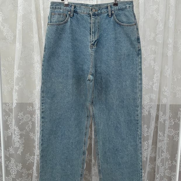 XL) 낫포너드 와이드 데님 팬츠 연청