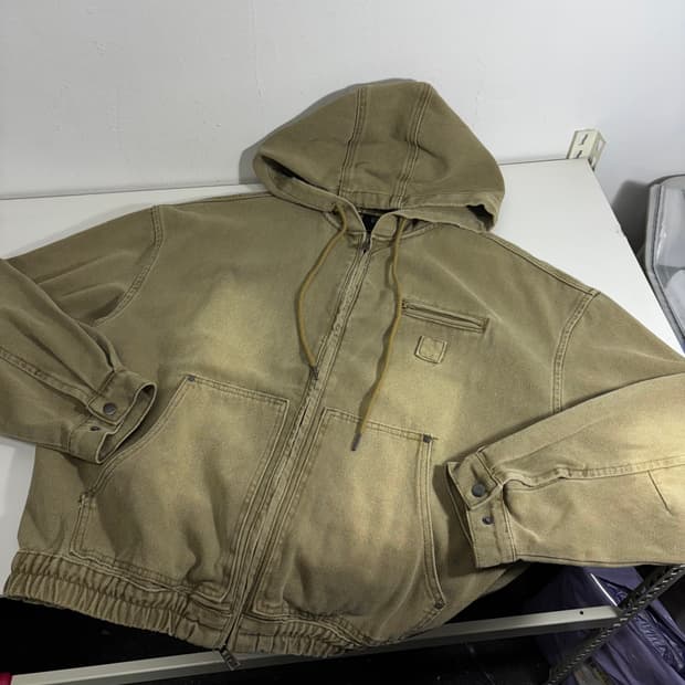 L-XL 디미트리블랙 된장워시드 투웨이 오버핏 초어 액티브자켓