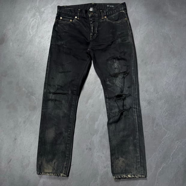 Saint Laurent 16AW Oil Spill Crash Denim