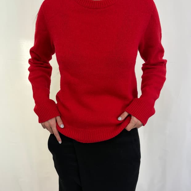 셀린느 레드 니트