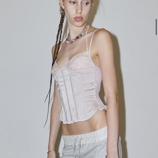 스컬프터 품절상품 90s glossy corset top XS