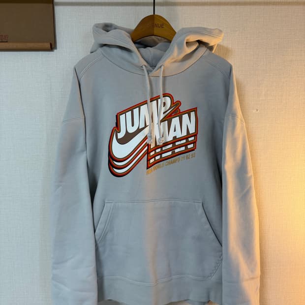 [XXL]나이키 조던 점프맨 후드티 라이트그레이