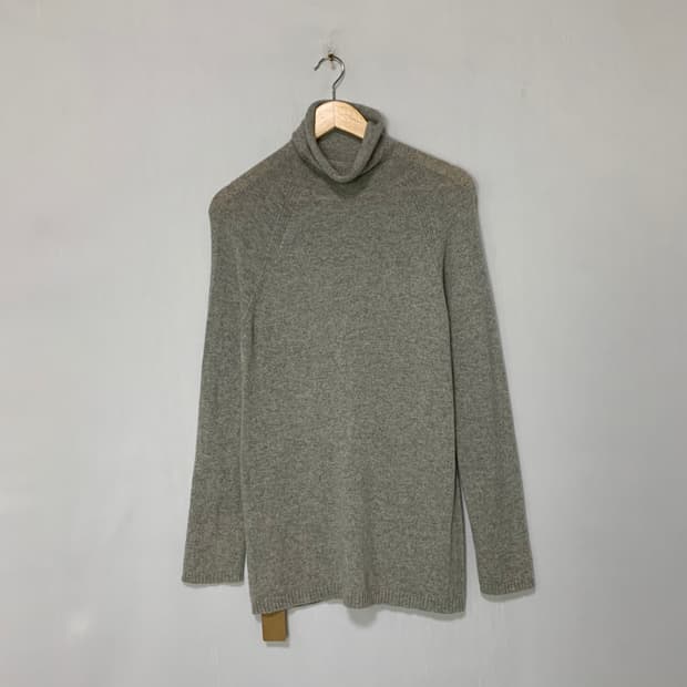 캐시미어 100% 빈티지 터틀넥 니트 라이트 그레이