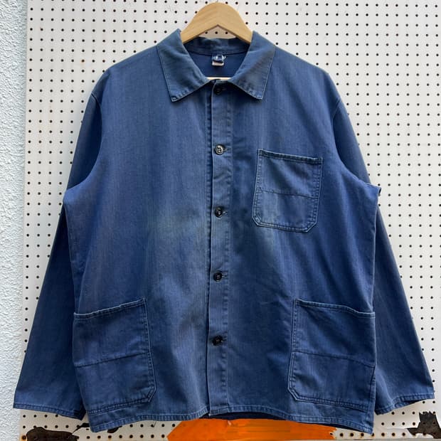 OLD VINTAGE FADED HBT FRENCH 헤링본프렌치워크자켓