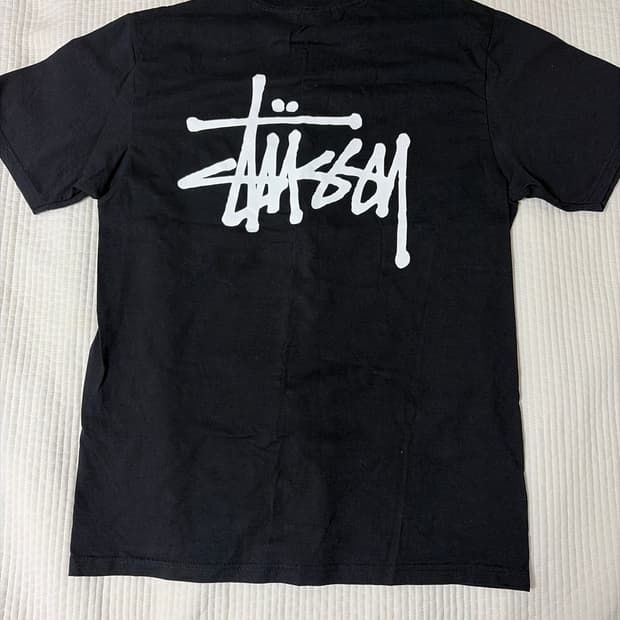 스투시 Stussy 베이직 블랙 반팔 티