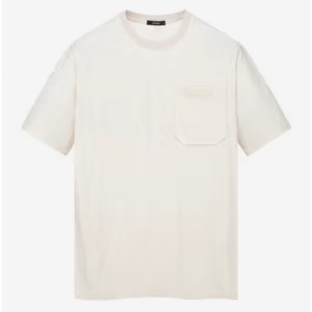 알레그리 아이보리 린넨라이크 라운드 티셔츠(m/105)