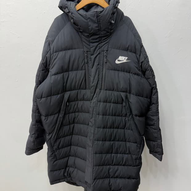 정품) 나이키 남성 블랙 롱패딩 XXL 