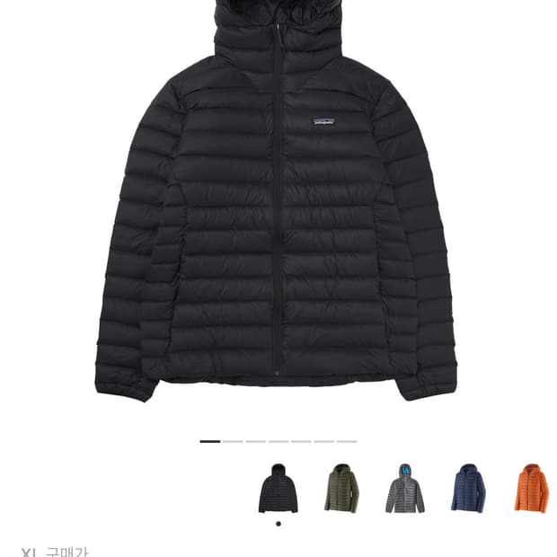 파타고니아 다운 스웨터 후디 블랙 XL