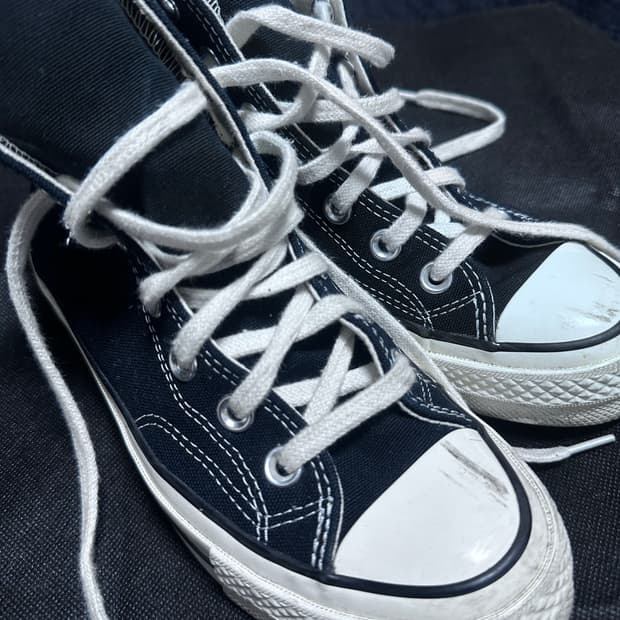 컨버스 하이 블랙 225사이즈