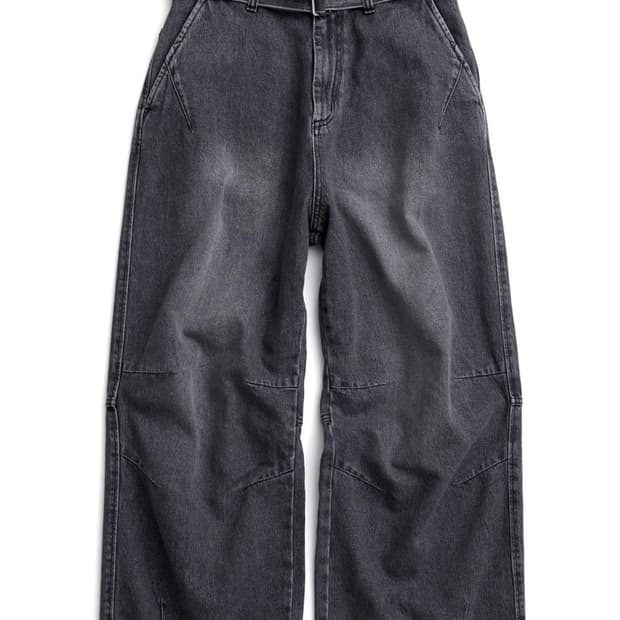 [3]해칭룸X디키즈Belted Snow Jeans Washed Black
