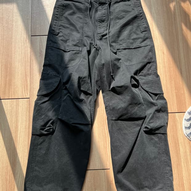 엔타이어 스튜디오 카고바지 블랙 m사이즈