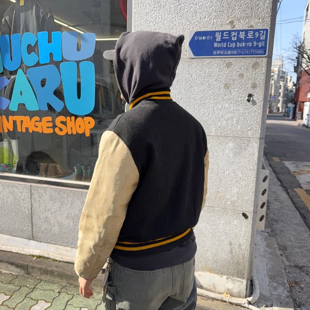 vtg wool leather varsity jacket