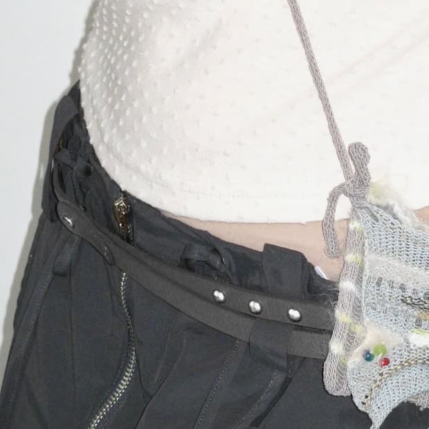타입서비스 leather rivet belt black 레더 리벳 벨트 