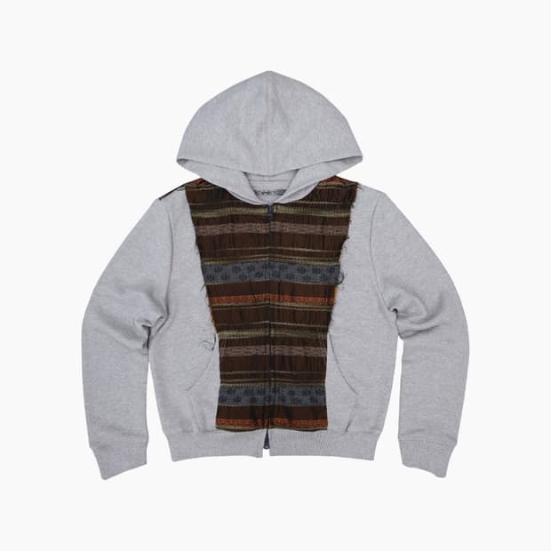 [M] 0TaPe Fabric Block Hooded Zip-Up