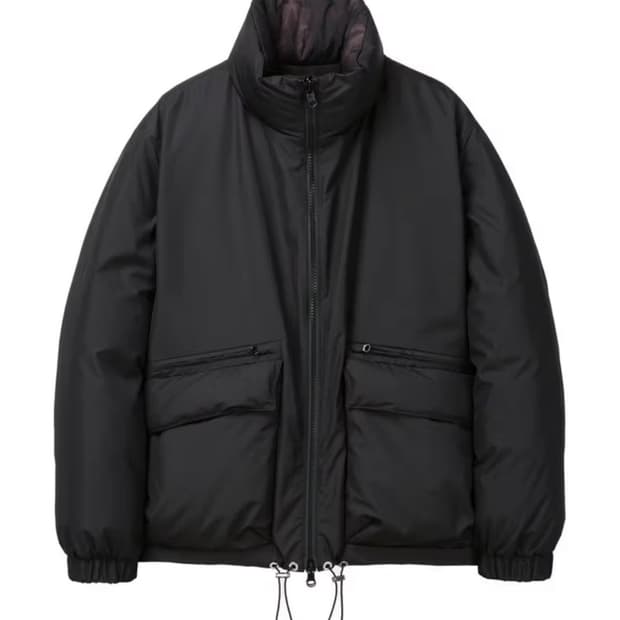 질스튜어트뉴욕 블랙 리버서블 구스다운 숏다운 점퍼