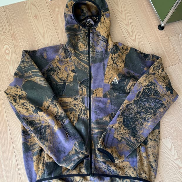 새제품))나이키ACG 써마핏 울프 트리 플리스 퍼플 블랙110(XXL)