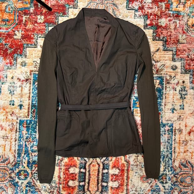 [M] 릭 오웬스 09FW 아카이브 GLEAM 컬렉션 랩 벨티드 자켓 