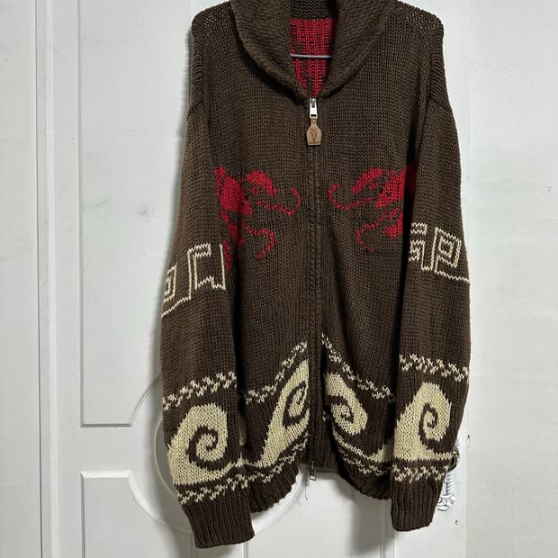 코드그라피 코위찬 니트 집업