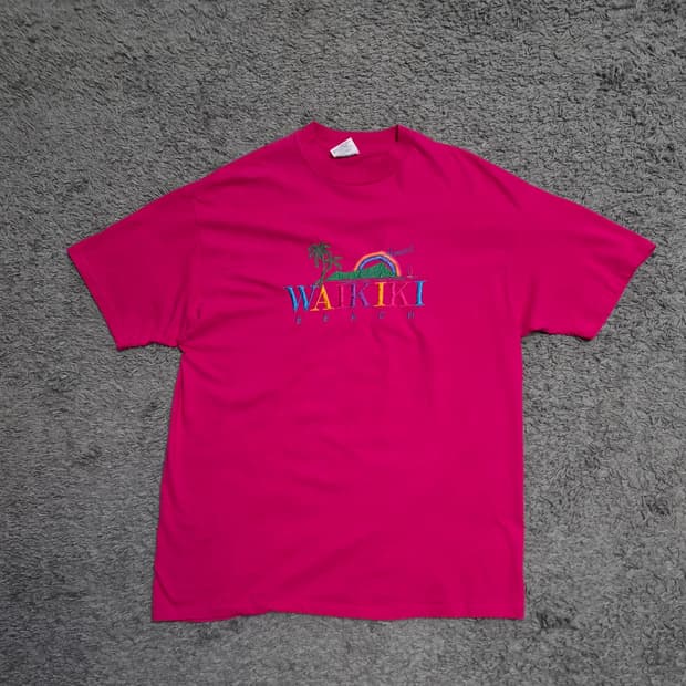 90s 하와이 헤인즈 made in usa 반팔 티셔츠 미제 미국 빈티지