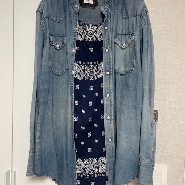 oldpark 올드팤 반다나 데님셔츠