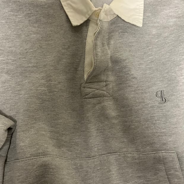 라퍼지스토어 헤비 기모 오버 럭비 맨투맨 멜란지 그레이 S