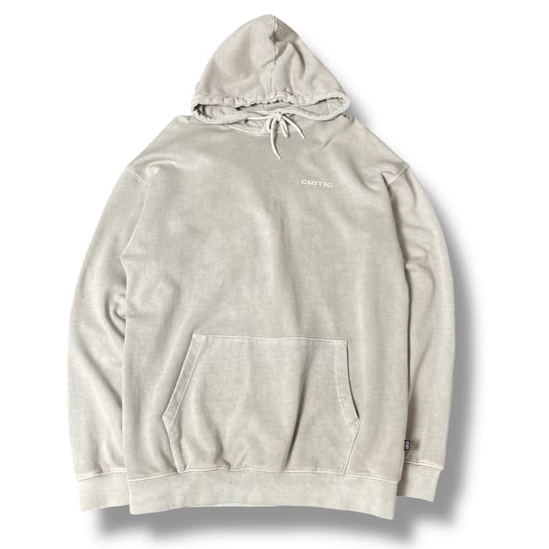 CRITIC 미니로고 그레이 후드 L