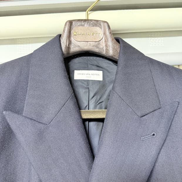 드리스반노튼 로밧 헤링본 더블 자켓