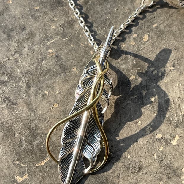 페더 더블라인 목걸이 (숏츠핏)