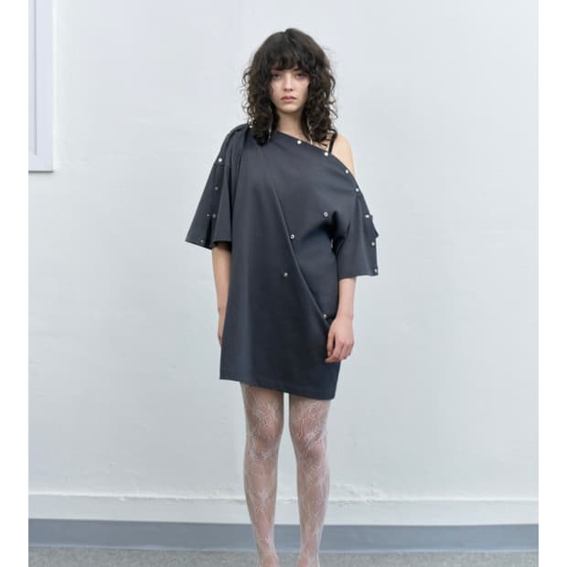 snap half sleeve (charcoal) 