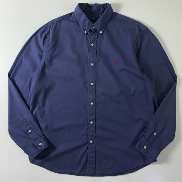 Polo  폴로 랄프로렌 자수 코튼 네이비 옥스퍼드 셔츠 