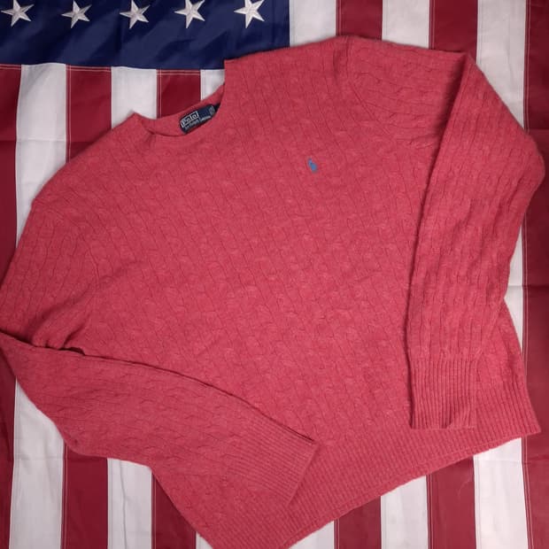 특A 오리지날 랄프로렌폴로 램스울 꽈배기 니트