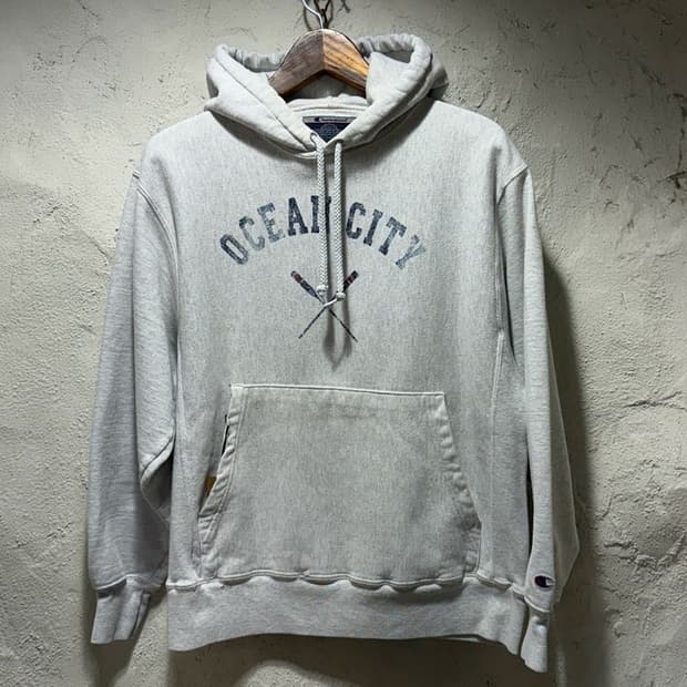 Champion 챔피온 리버스위브 오션시티 프린팅 후디 스웻