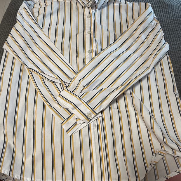 피그먼트 옐로우 스트라이프 셔츠 FREE